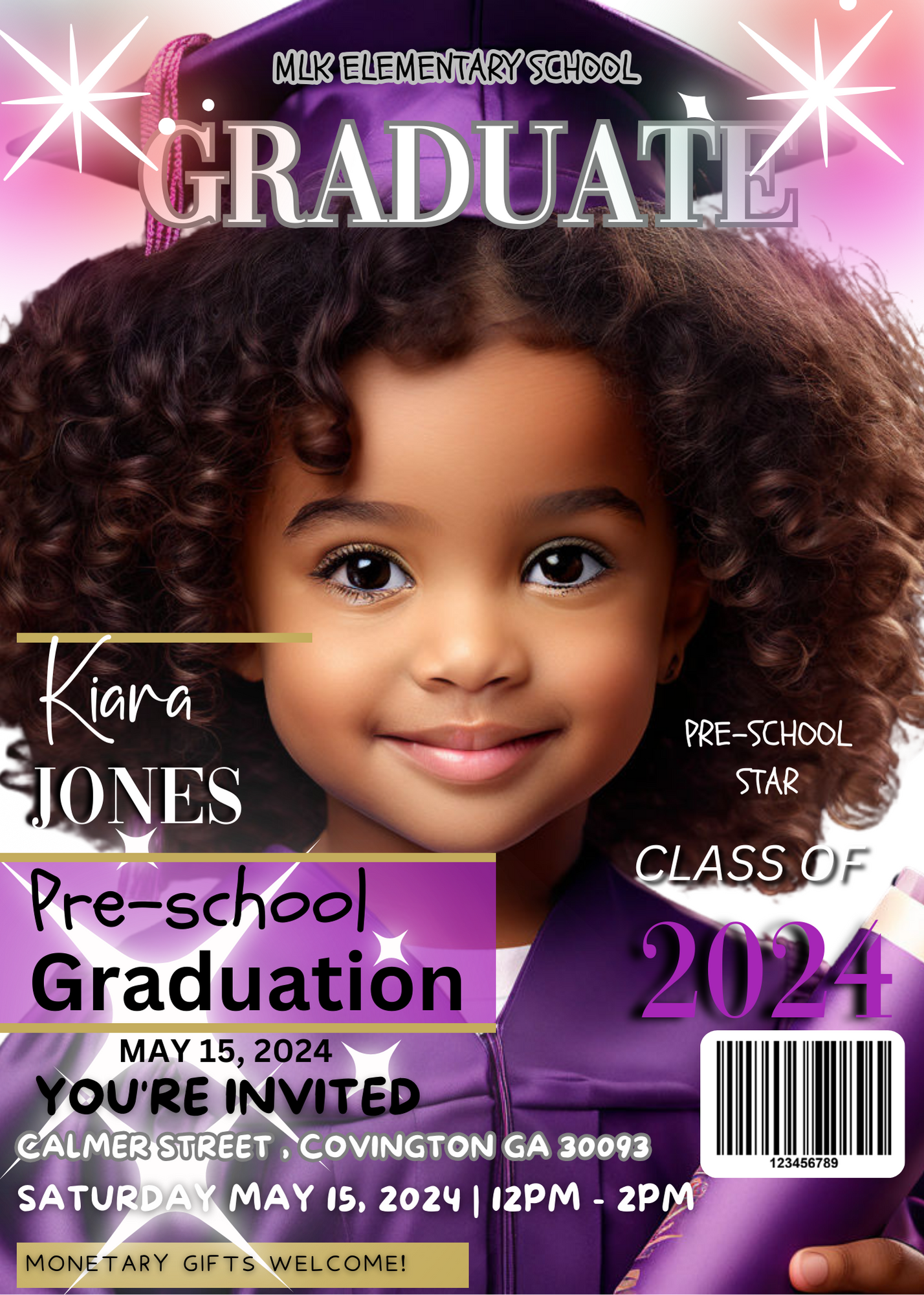 PRE-SCHOOL GRADUATION TEMPLATE DESIGN